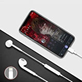 İphone Ucu Çıkışlı Pop Up Kulakiçi Yumuşak Kontrol Tuşlu Kulaklık (4987)