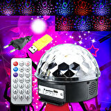 Küre Disko Topu Müzik Çalar Renkli Lazer Işıklı Bluetooth (4987)