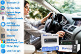 OTO TEYP LCD EKRANLI USB + TF KART - BLUETOOTH - KUMANDALI TEK DIN / SINGLE DIN ARABA TEYBİ BW-116DSP