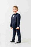 Mini Gentleman Erkek Çocuk Takım Elbise - 5 Parça (Ceket, Yelek, Gömlek, Pantolon, Papyon)