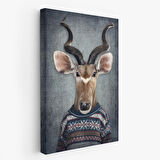 Antilop Kafalı İnsan Kanvas Tablo-4996