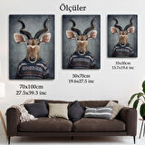 Antilop Kafalı İnsan Kanvas Tablo-4996