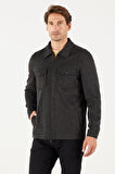 Altınyıldız Comfort Fit Rahat Kesim Gömlek Yaka Desenli Erkek Ceket Gömlek 4A0824100015