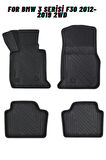 Bmw 3 Serisi F30 2012-2019 2Wd ile Uyumlu Carbon Desenli Ultra Premium Havuzlu Oto Paspas