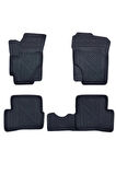 Kia Rio Hatchback 2005-2011 ile Uyumlu Carbon Desenli Ultra Premium Havuzlu Oto Paspas