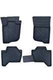 Mitsubishi L200 2005-2018 ile Uyumlu Carbon Desenli Ultra Premium Havuzlu Oto Paspas