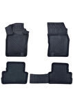 Nissan Qashqai 2013-2021 ile Uyumlu Carbon Desenli Ultra Premium Havuzlu Oto Paspas