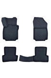 Renault Captur 2013-2019 ile Uyumlu Carbon Desenli Ultra Premium Havuzlu Oto Paspas