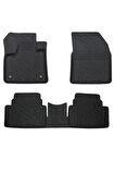 Citroen C5 Aircross 2022+ ile Uyumlu Carbon Desenli Ultra Premium Havuzlu Oto Paspas