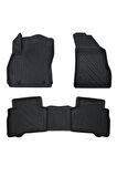 Citroen Nemo 2007 Sonrasi ile Uyumlu Carbon Desenli Ultra Premium Havuzlu Oto Paspas
