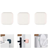 Microcase Darbe Önleyici Yapışkanlı Silikon Kapı Kolu Stoperi Tamponu Kare Tasarım - PEMBE AL5004 3 Adet