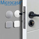 Microcase Darbe Önleyici Yapışkanlı Silikon Kapı Kolu Stoperi Tamponu Kare Tasarım - PEMBE AL5004 3 Adet