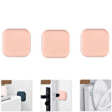 Microcase Darbe Önleyici Yapışkanlı Silikon Kapı Kolu Stoperi Tamponu Kare Tasarım - GRİ AL5004 3 Adet