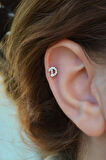 D Harfi Piercing Gümüş Renkli Harf Piercing D