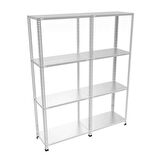 Raffar 4 Katlı Duble Galvaniz Çelik Raf. Depo, Arşiv, Dosya Rafı