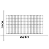 KONAK TEL ÇİT SİSTEMLERİ 4 ADET SADE PANEL ÇİT TELİ 75X250 CM ANTRASİT