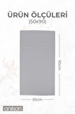 4'lu Greek Gri El Havlusu - 50x90 Cm, 225 Gr, %100 Pamuk, Spa Ve Otel Havlusu