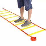 Clifton Antrenman Merdiveni 4 Metre 10 Çubuklu İdman Merdiveni Kırmızı