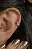 Kuzey Yıldızı Halka Tragus Piercing Helix Kıkırdak Üst Lob