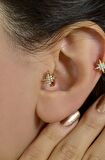 Kuzey Yıldızı Halka Tragus Piercing Helix Kıkırdak Üst Lob