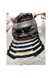 Seat İbiza 2008-2017 4 Parça Kırmızı Ön Ek Piano Black Lip