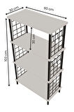  Çevir Kur Kolay Kurulum 4 Katlı Banyo Rafı | Metal Telli Çok Amaçlı Organizer Dolap Stand Raf