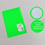 Çınar A4 60 Yaprak Colormaxi Spiralli Defter Plastik Kapak Kareli  4 Adet