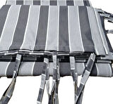 CEYLAN Home Balkon Perdesi Brandası Bağcıklı Ölçü Seçenekli Gri Çizgili