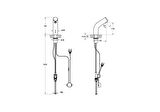 VitrA Sento Çocuk A47188 Temassız Lavabo Bataryası, Elektrikli, Tek Su Girişli, Krom - Yeşil