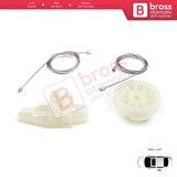 Renault Scenic MK2 2003-2009 4/5 Kapı 8200118856 İçin Elektrikli Arka Sol Kapı Cam Kriko Tamir Seti