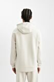 DeFactoFit Standart Fit Kapüşonlu Skuba Dalgıç Kumaş Sporcu Sweatshirt B4758AX24AUBG721