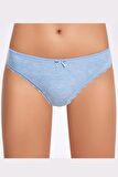 Melanjlı Dantelli Bikini Külot
