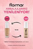 Flormar Perfect Coverage Yoğun Kapatıcı Su Bazlı Fondöten (SARI ALT TON) -102 Soft Beige -8682536058162