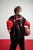 DeFacto Erkek Çocuk NBA Chicago Bulls Kolej Yaka Çıtçıt Kapamalı Sırt Baskılı Bomber Hırka D9556A825SPBK81