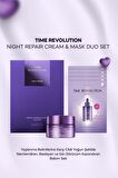 Yaşlanma Karşıtı Bakım Kremi&5'li Yaprak Maske Set Time Revolution Night Repair Cream & Mask Duo Set