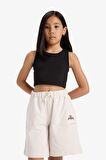 DeFacto Kız Çocuk Beli Lastikli Basic Düz Şort B0847A825HSER85