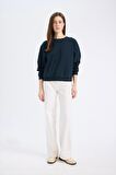 	Regular Fit Bisiklet Yaka Kalın Basic Düz Sweatshirt