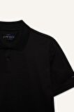 DeFactoFit Slim Fit Dar Kesim Polo Yaka Sporcu Kısa Kollu Pike Tişört D9779AX25SPBK81
