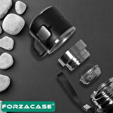 Forzacase Paslanmaz Çelik 1 Litre 10 Saat Sıcak Soğuk Tutan Bardaklı Bitki Hazneli Çay Kahve Su Termosu - FC938