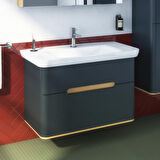 VitrA Sento 60838 Lavabo Dolabı, Çift Çekmeceli, 100 cm, Mat Antrasit