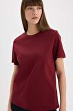 Regular Fit Bisiklet Yaka Basic Düz Casual Premium Kısa Kollu Tişört