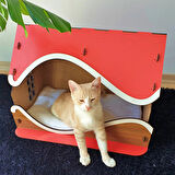 BTF-104 Kedi Evi ve Köpek Evi - 3mm Ahşap MDF - Portatif - Ev modeli