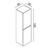 Teta Home Tokyo Mdf Banyo Boy Dolabı