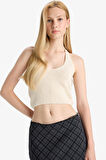 Slim Fit Dar Kesim Halter Yaka Atlet