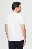 Regular Fit Beyaz Baskılı %100 Pamuk T-shirt 2EC14ORT05214