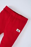 Kız Bebek Yılbaşı Temalı 2'li Takım Bisiklet Yaka Pelüş Sweatshirt Beli Lastikli Tayt