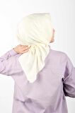 Aker Eşarp Koyu Ekru Kadın Düz Polyester Eşarp