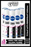 Nivea Kadın Sprey Deodorant Black&white Invisible Clear 150ml, 48 Saat Anti-perspirant Koruma, X5 Adet