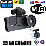 YENİ 2 inç 3 Kameralı 1080P Yol Kayıt Araç Kamerası(TürkçeMenü+GeriGörüş+HareketSensörü)