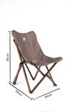 BAG THE JOY AHŞAP KATLANIR MASA SANDALYE SETİ – 60*60*55cm ANTRASİT - KOYU GRİ